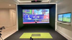 indoor pickleball and golf simulator