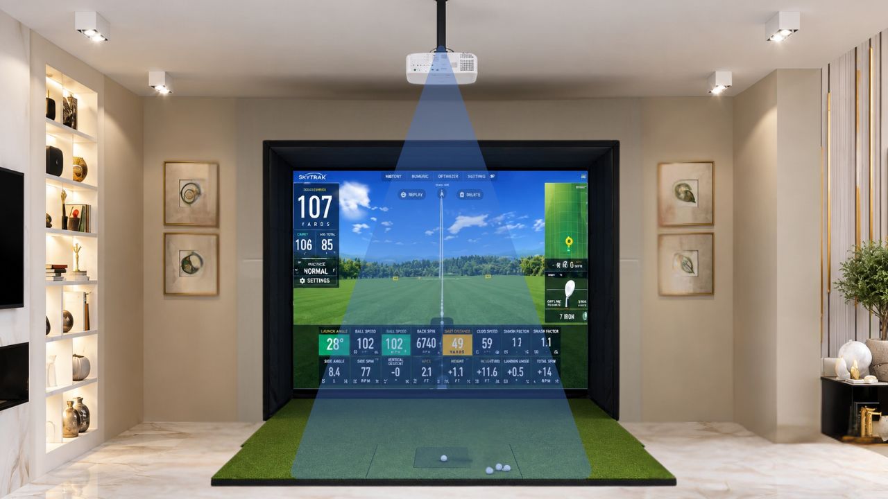 overhead launch monitor indoor golf simulator